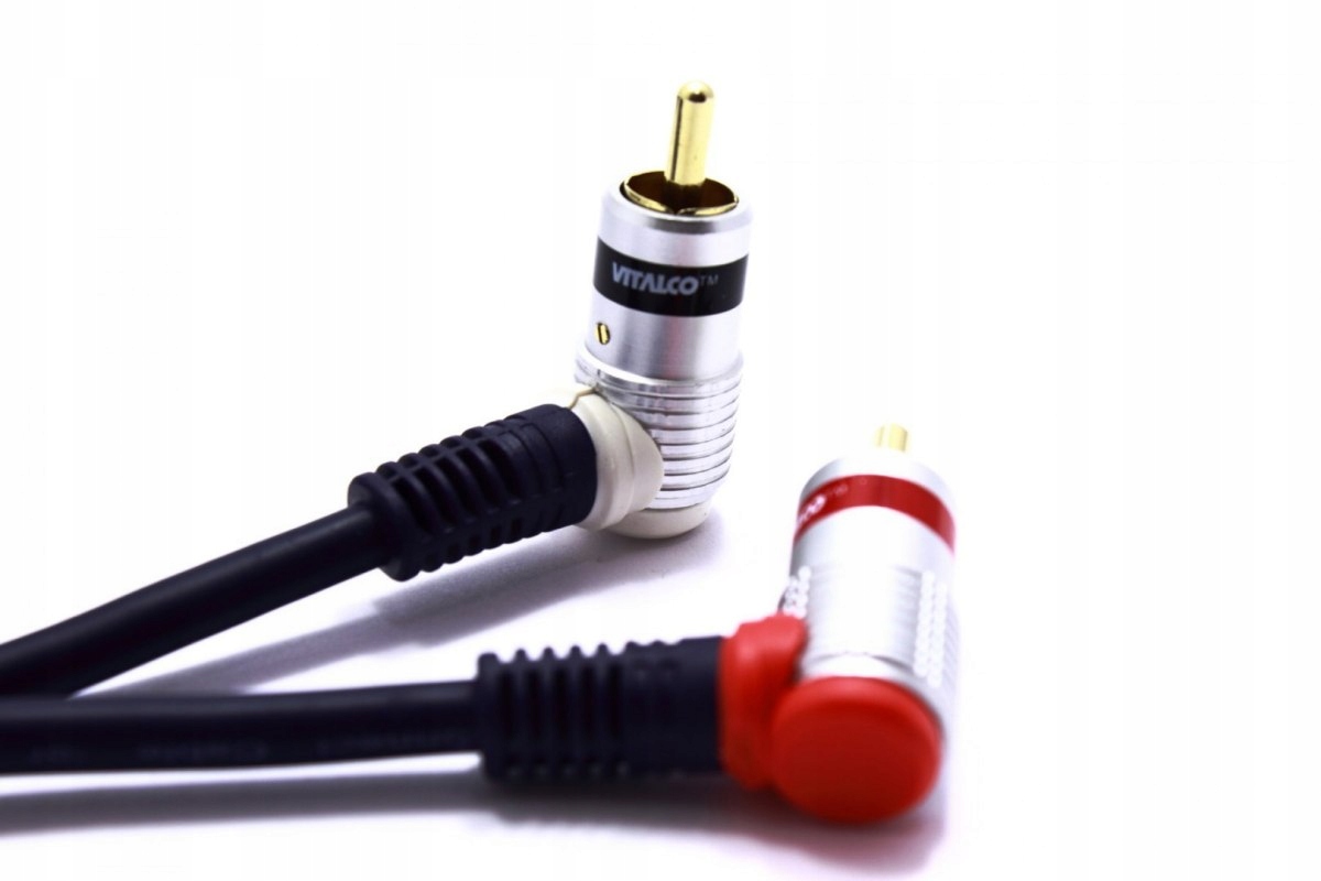 KABEL RCA KĄTOWY 2X RCA CHINCH VITALCO 1,5M Długość kabla 1.5 m