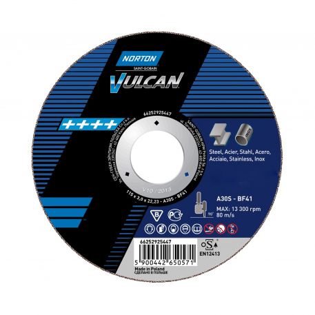

Tarcza 125X3,0X22,23 Metal-inox Vulcan Norton