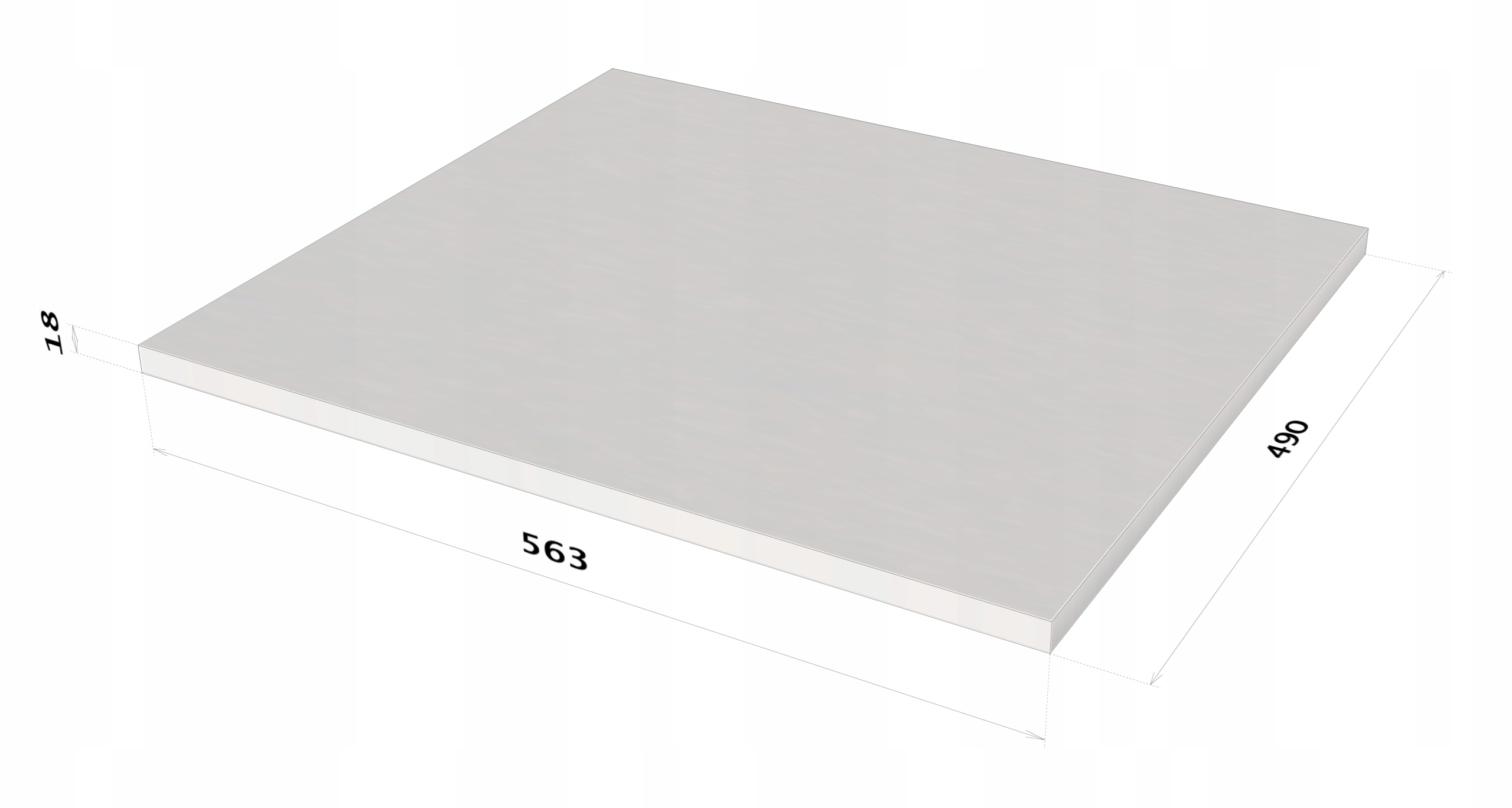 PÓŁKA DO SZAFKI STOJĄCEJ BIEL ALPEJSKA 563x490x18 Marka inna