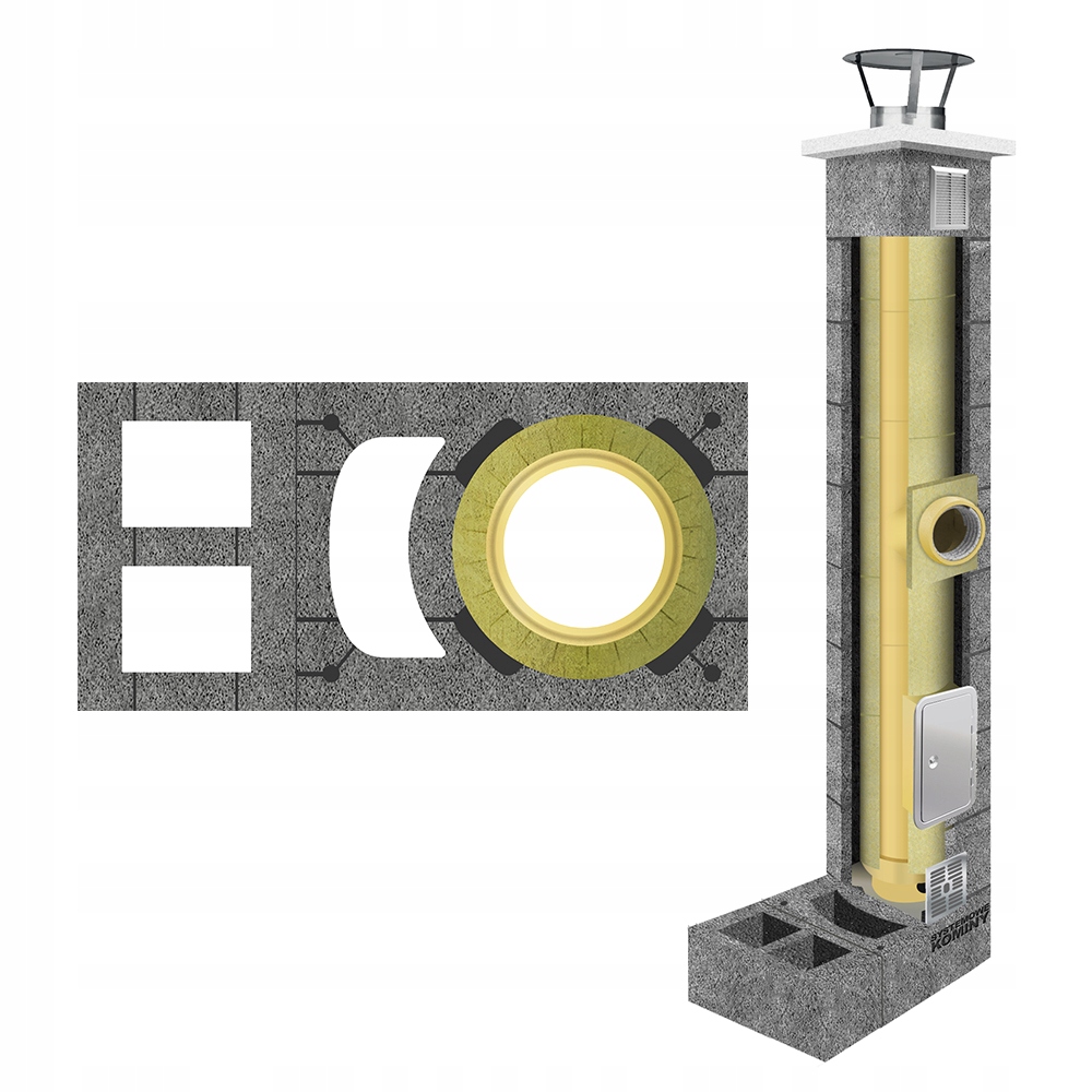 Zateplený komínový systémový set fi 200 14m +3W