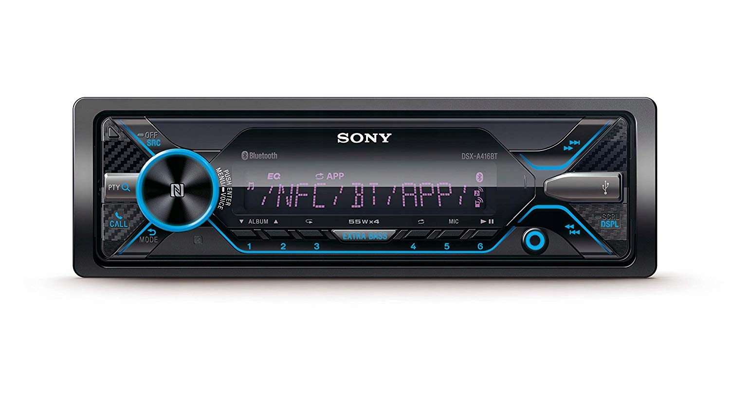 SONY DSX-A416BT RADIO USB BT ZMIENNA KOLORYSTYKA Model DSX-A416BT