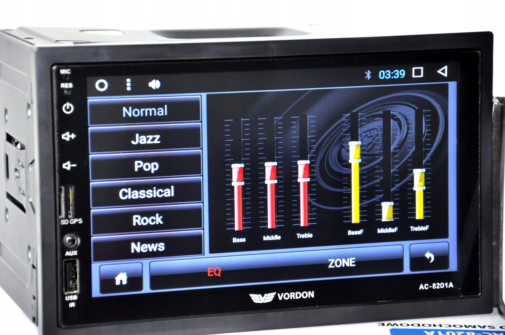 RADIO SAMOCHODOWE 2DIN AC-8201A YELLOWSTONE GPS USB WiFi ANDROID BLUETOOTH Certyfikat CE