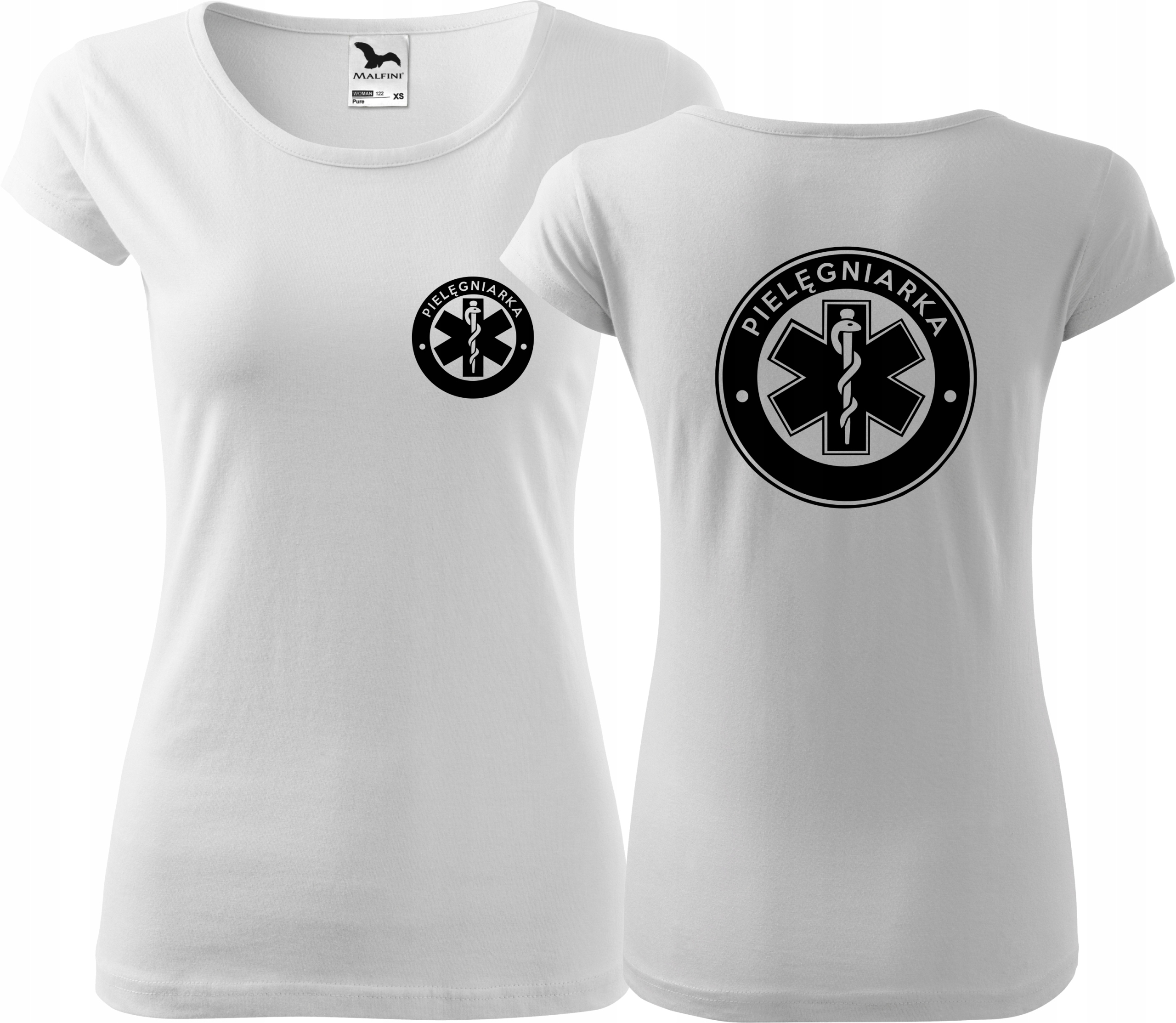 

Biała Koszulka medyczna damska Pure Pielęgniarka