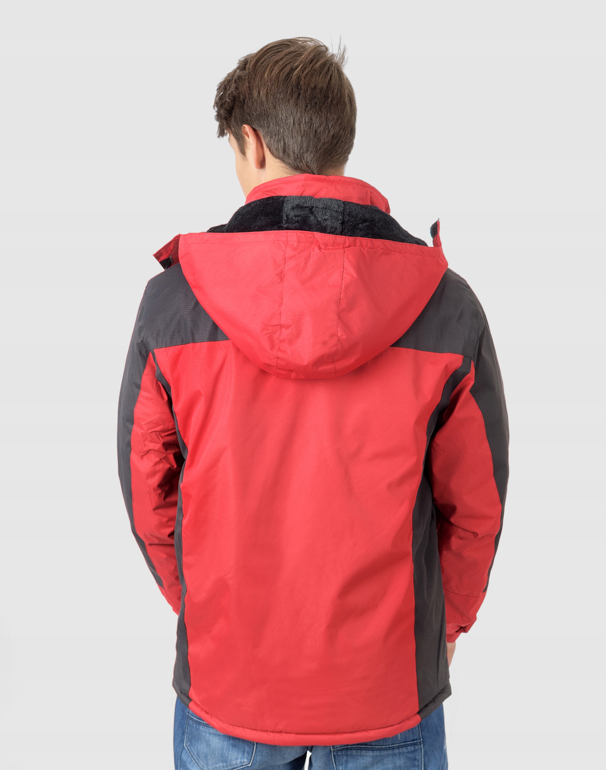Ciepła Kurtka Zimowa Męska Ocieplana Sportowa z Kapturem 18602-01 r XXL Rodzaj softshell