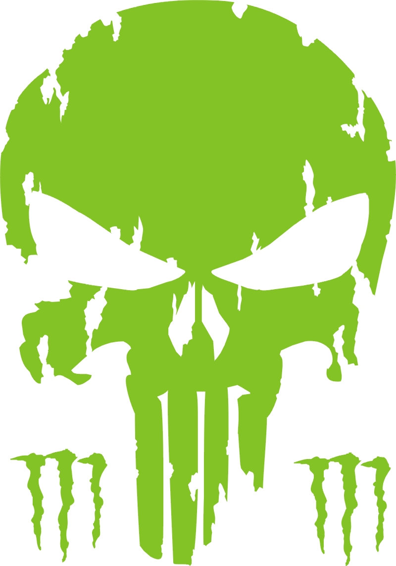 22x30cm PUNISHER CZASZKA MONSTER naklejki NR 322