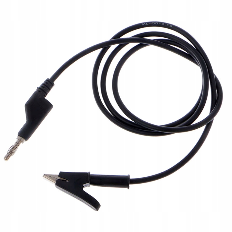 

Przewód banan krokodyl czarny 100cm