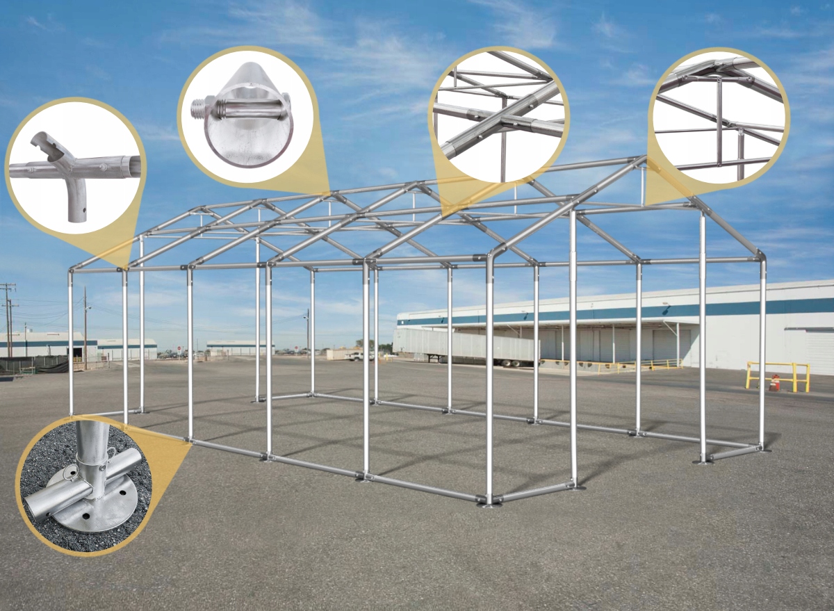 5x8m 2-2,91m Namiot handlowy catering całoroczny Kolor wielokolorowy