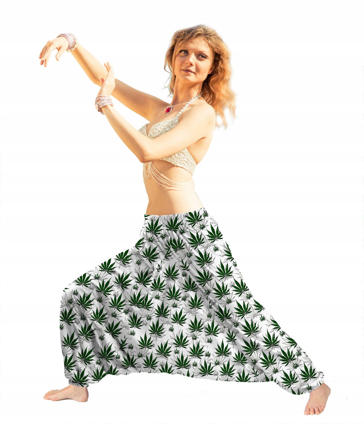 SZARAWARY LIŚCIE TRAWKI ALLADYNKI YOGA PUMPY BOHO