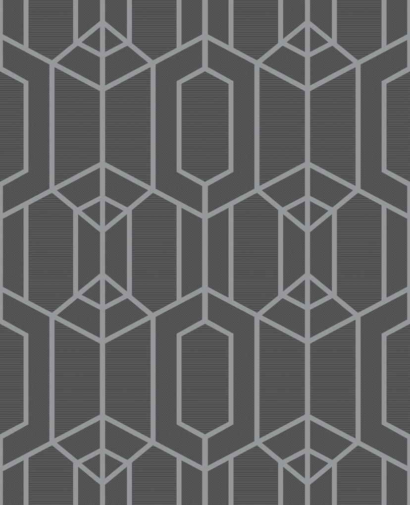 Tapeta Stříbrný Vzor Linie Geometrické Vzory