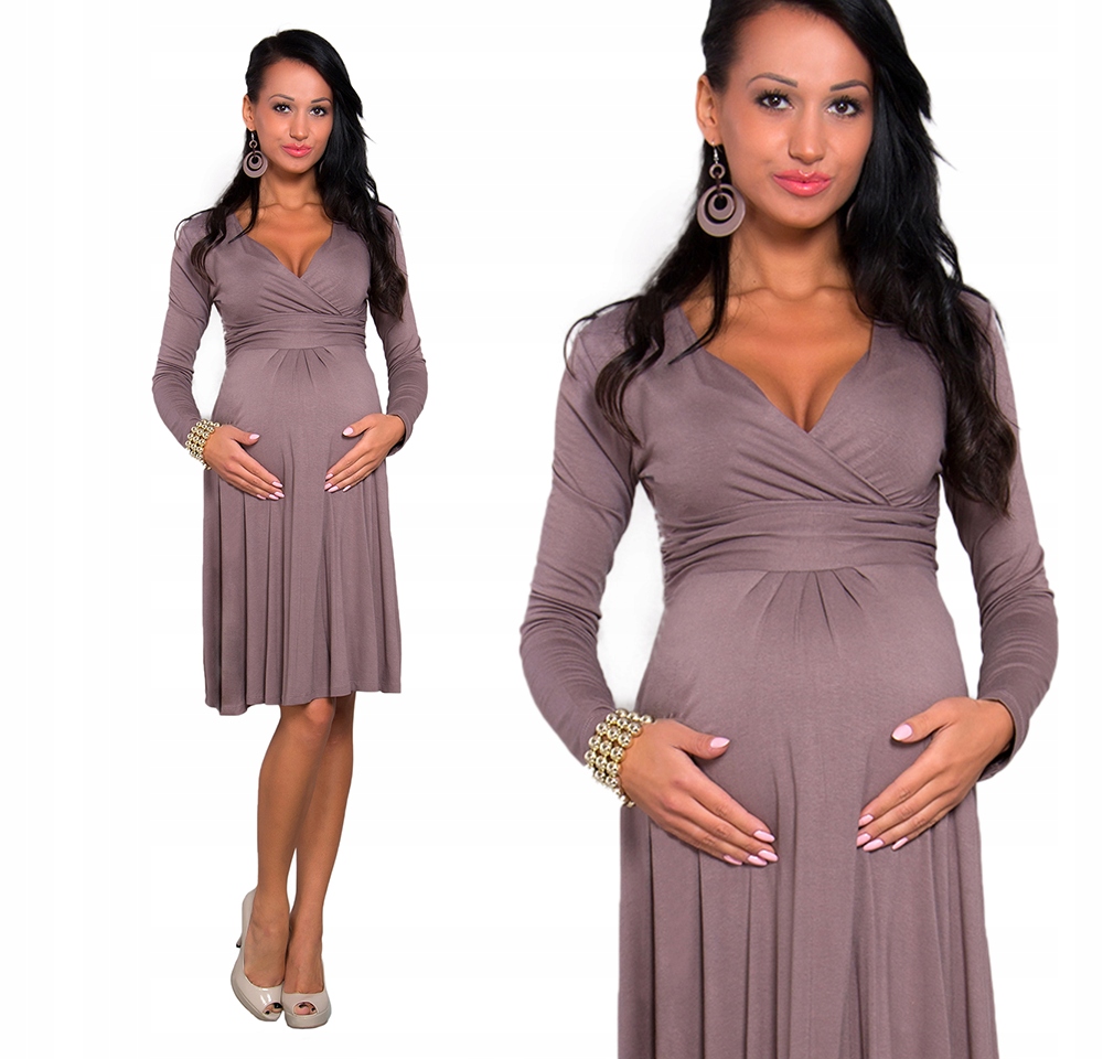 

Krótka Zwiewna Sukienka Tunika Ciążowa 46/3XL 8467