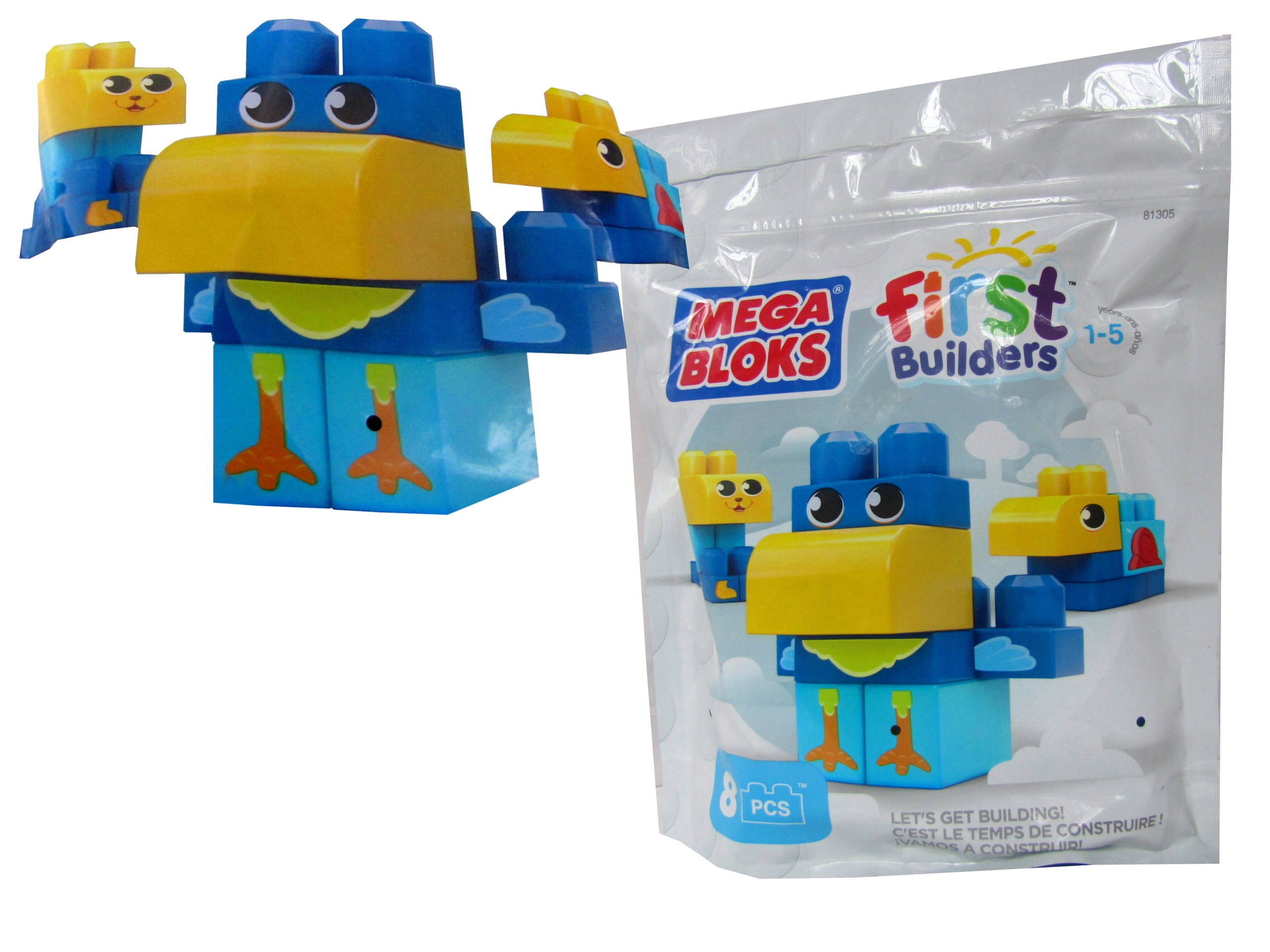 КУПИТЬ MEGA BLOKS 8 el. ПТИЦА домашние ЖИВОТНЫЕ для малышей