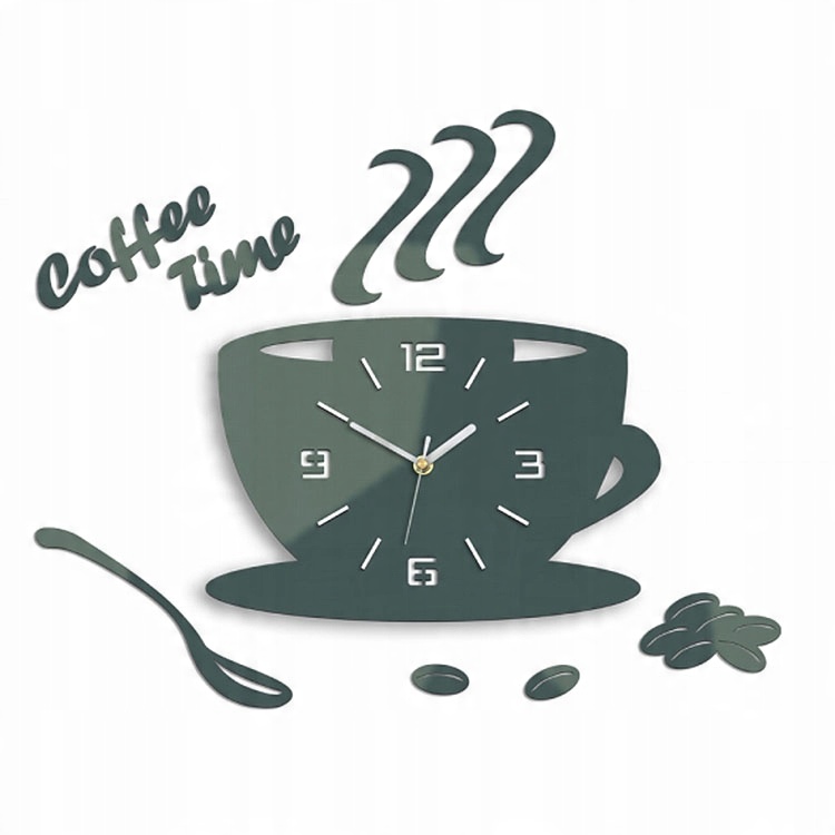 

Zegar ścienny do kuchni Coffee Time Filiżanka 3D