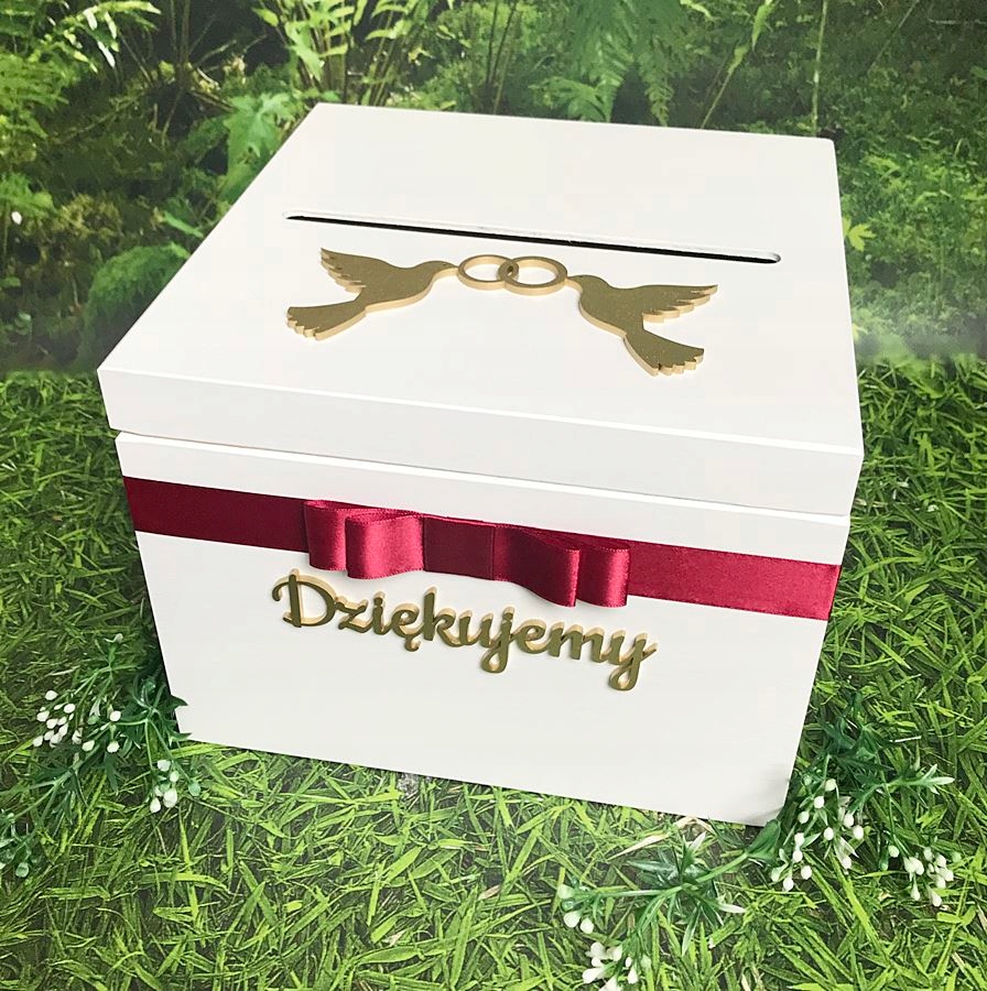 Pudełko na koperty serca gołąbki Marka inny