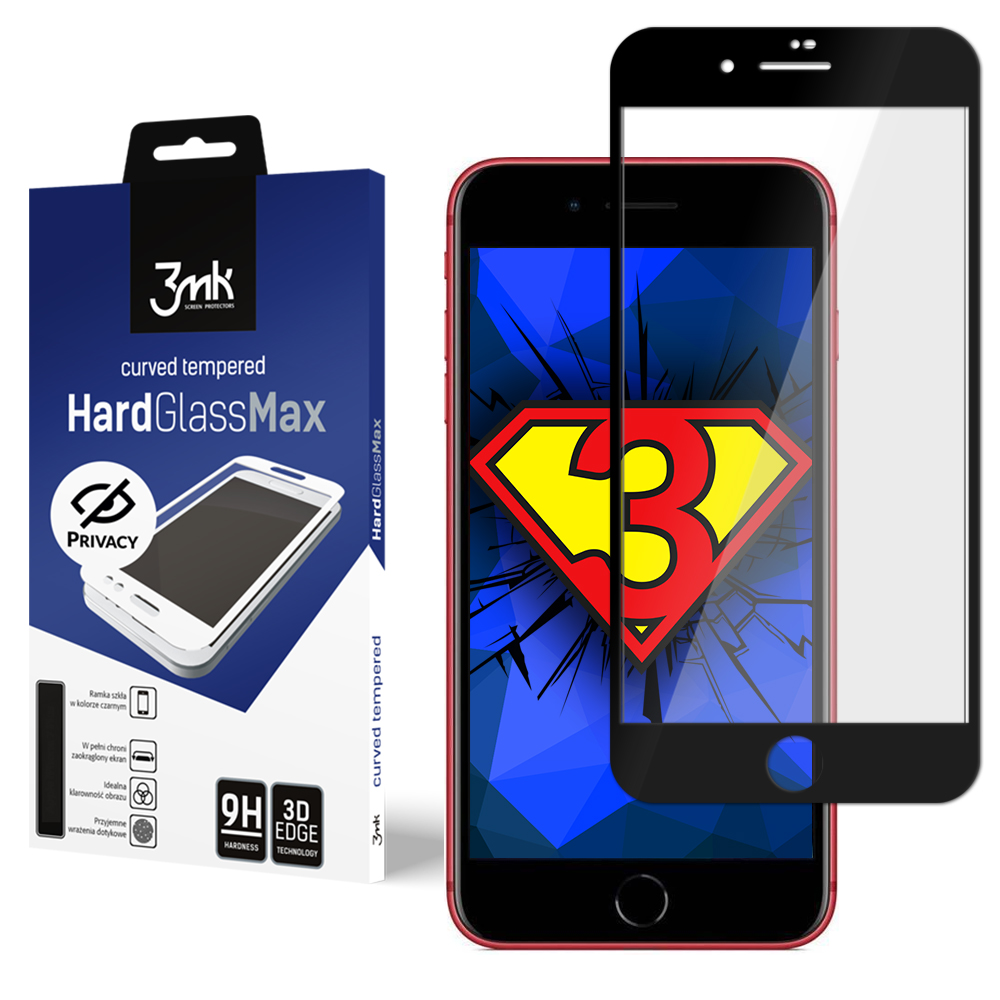 

Szkło hartowane 3D 9H do iPhone 8 Plus 3mk Privacy