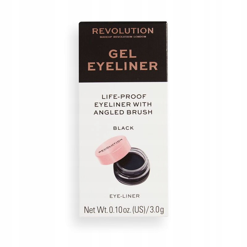 

Makeup Revolution Eyeliner Czarny W Żelu I Pędzel