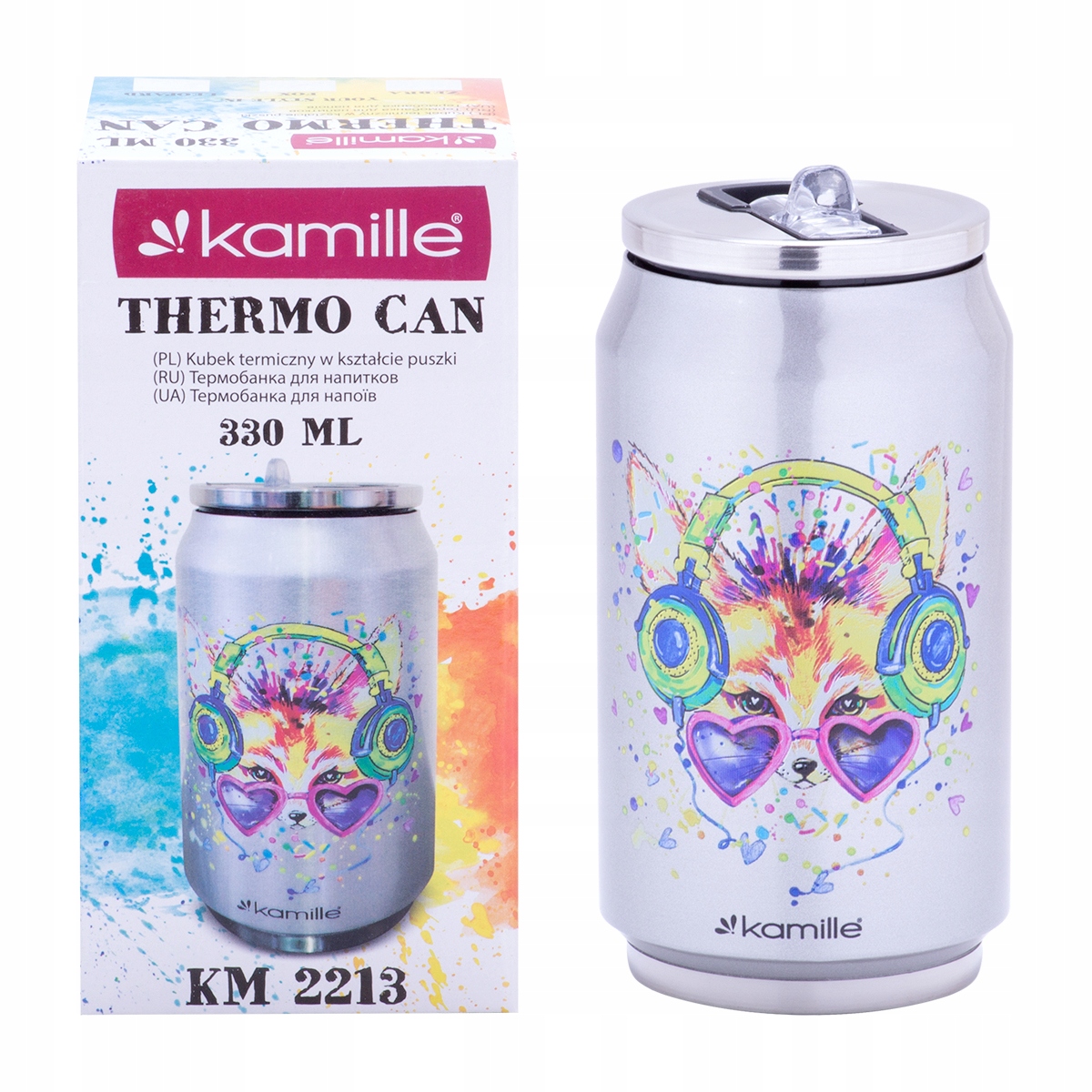 

Kubek Termiczny Termos Bidon Puszka 330ML Kamille
