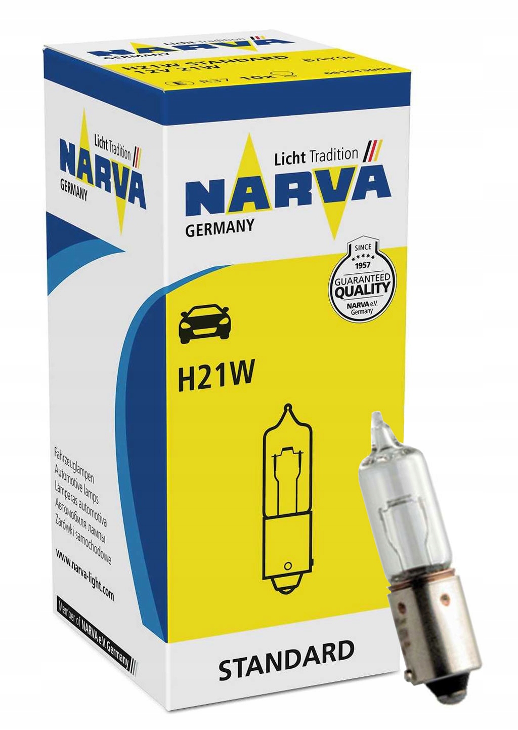 

Narva H21W Żarówka 21W 12V Halogen 68191 1szt