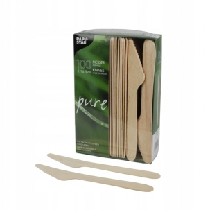 

Eco Noże Drewniane Jednorazowe 16,5cm 100szt