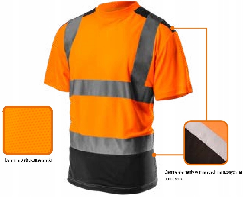 Koszulka T-shirt robocza odblaskowa rozmiar S NEO Marka Neo Tools