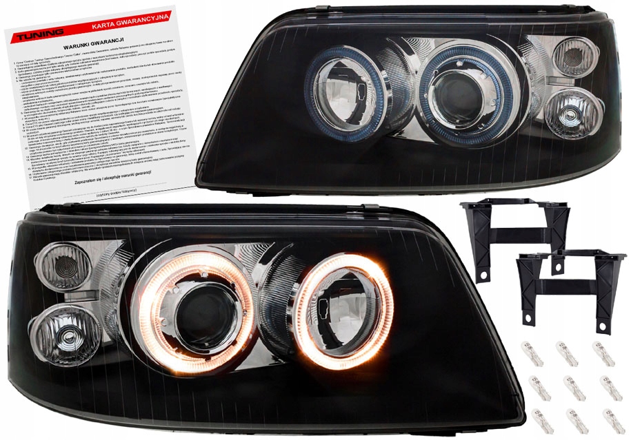 VW Transporter T5 03-09 LAMPY reflektory RINGI H7