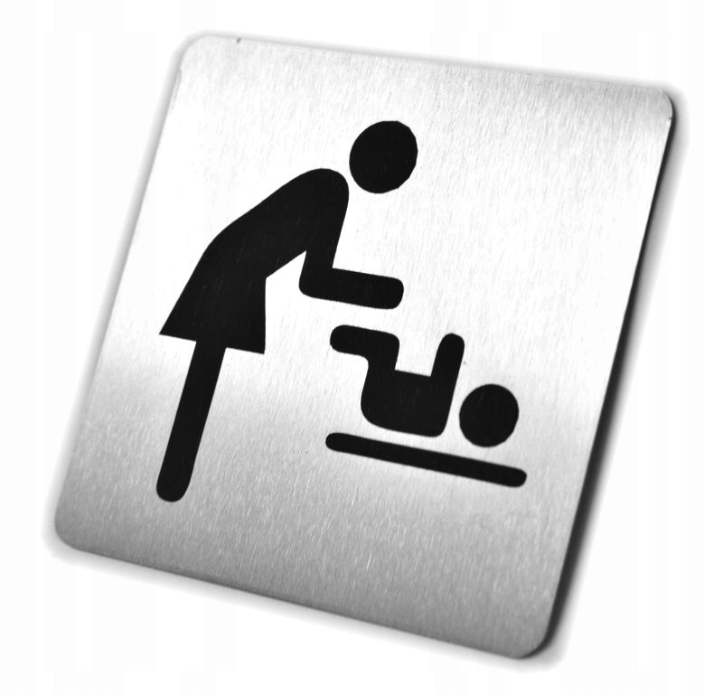 

Tabliczka nierdzewna Piktogram 90x90 Przewijak Wc
