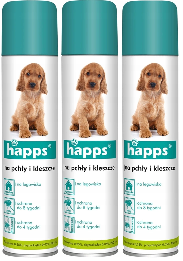 

Spray Preparat Na Pchły I Kleszcze Happs 250ml x3