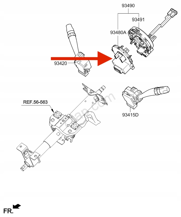 ZWIJAK TAŚMA AIRBAG KIA MAGENTIS 93490-2G400 Producent części Inny