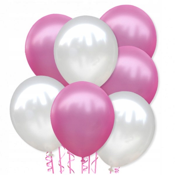 

Balon metaliczny 30 cm Balony różowe i białe