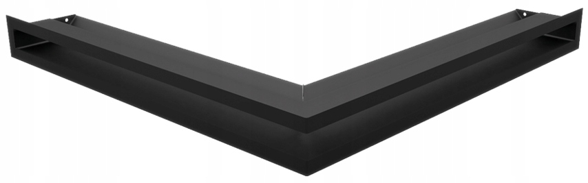 Ventilační mřížka do krbu Luft rohová 56x56x9 černá