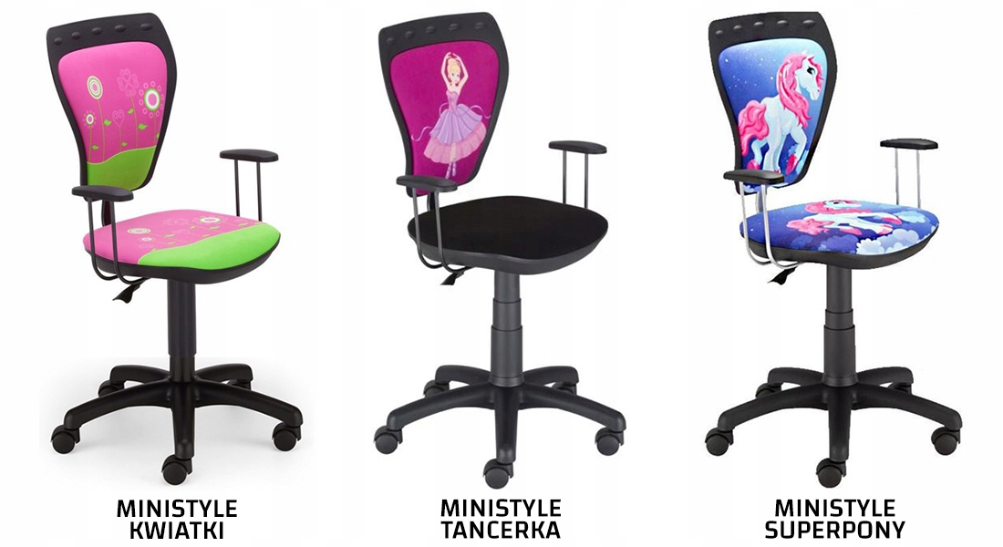 FOTEL DZIECIĘCY OBROTOWY MINISTYLE CARTOONS JAKOŚĆ Płeć Chłopcy Dziewczynki