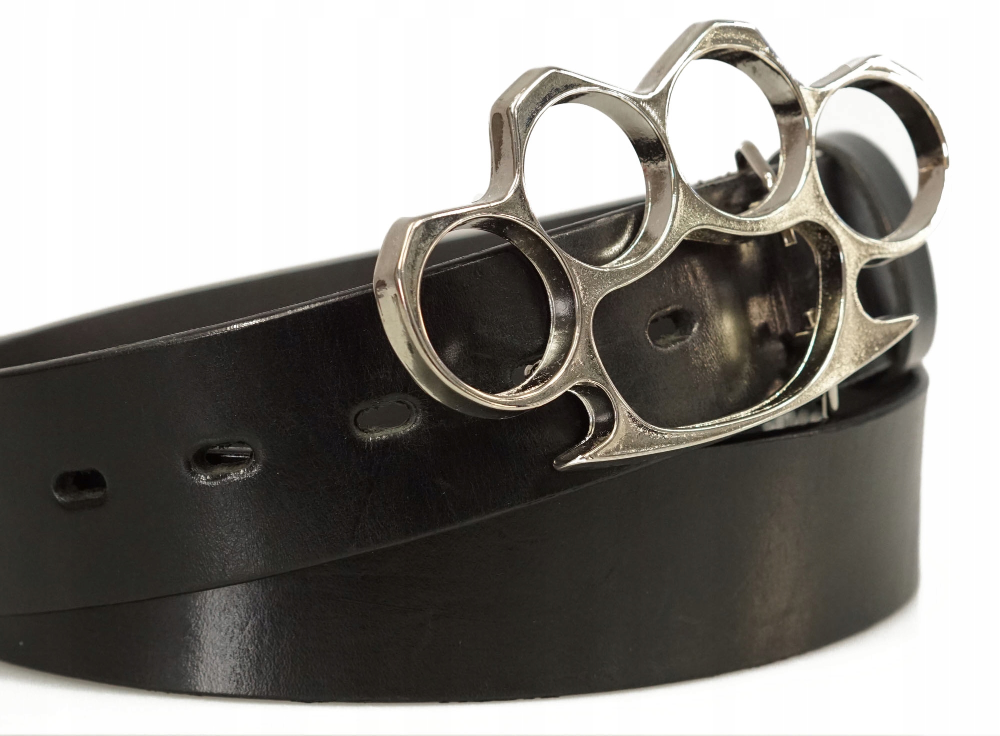 PASEK DO SPODNI SKÓRZANY PEŁNA KLAMRA KASTET Marka Gallanteria