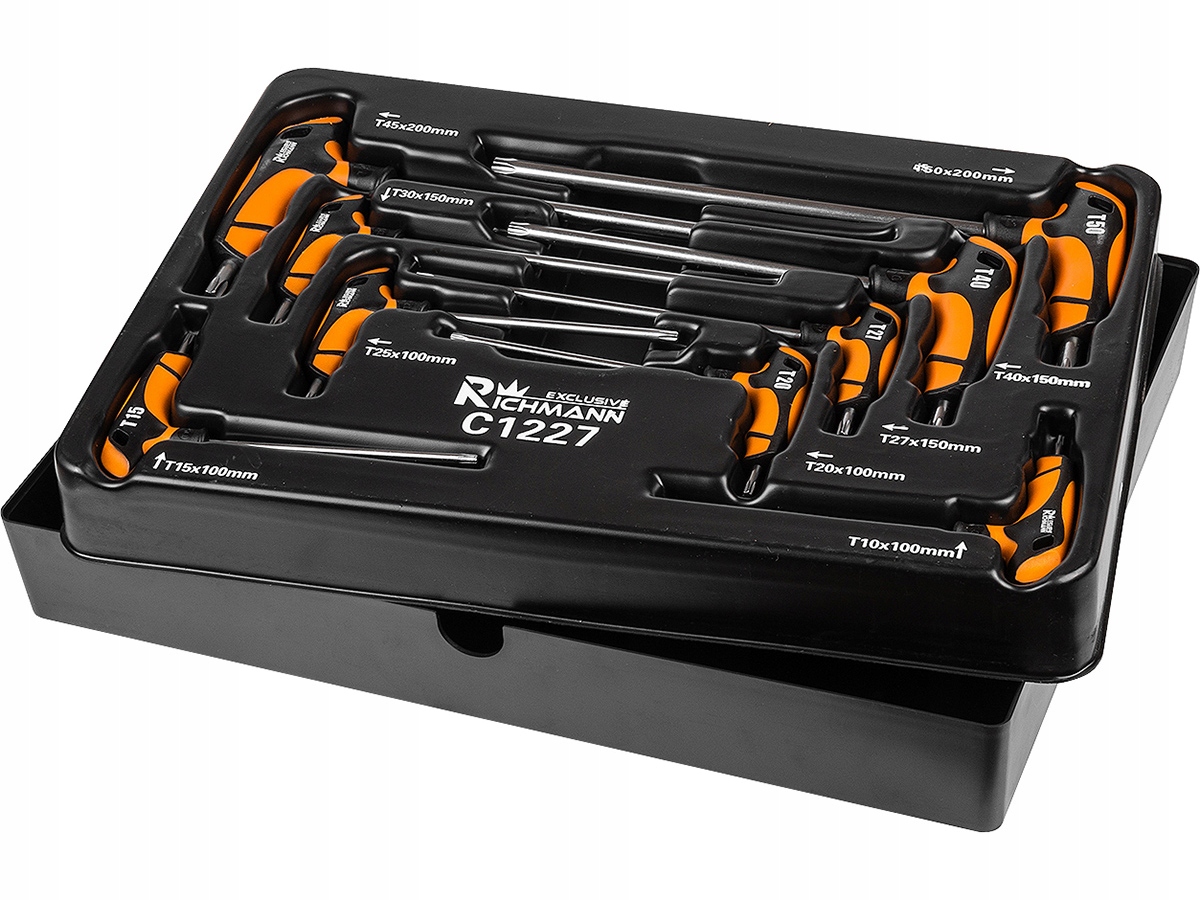 Klucze TORX typ T wkład 9 elementów CORONA C1227