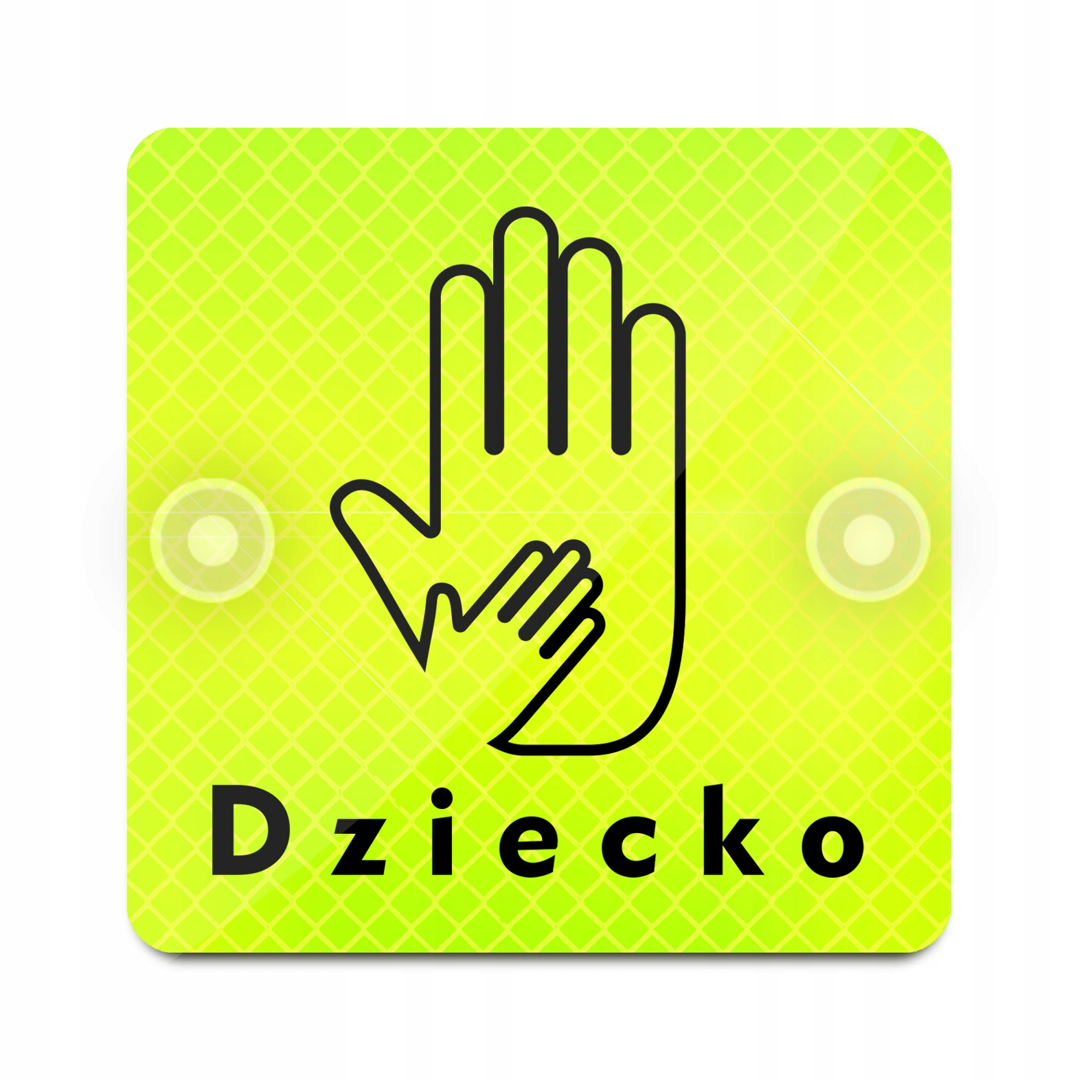 

Dziecko Neon Odblask Na Auto Samochód Przyssawki