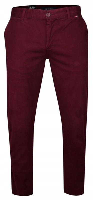 Bordové bavlněné kalhoty typu chinos Rigon 31/32