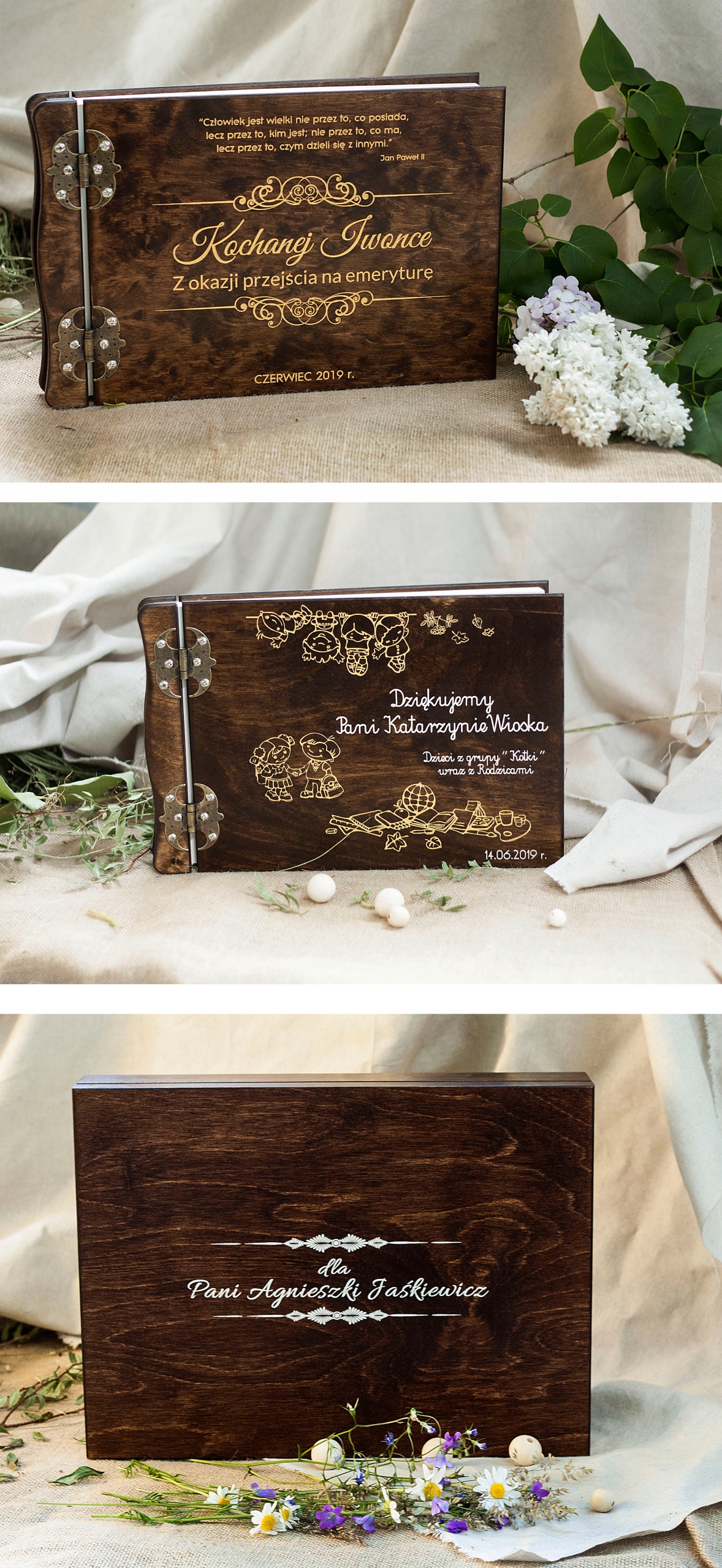 ALBUM DREWNIANY ZDJĘCIA ZAKOCZENIE ROKU SZKOLNEGO Model ARTKEY-018