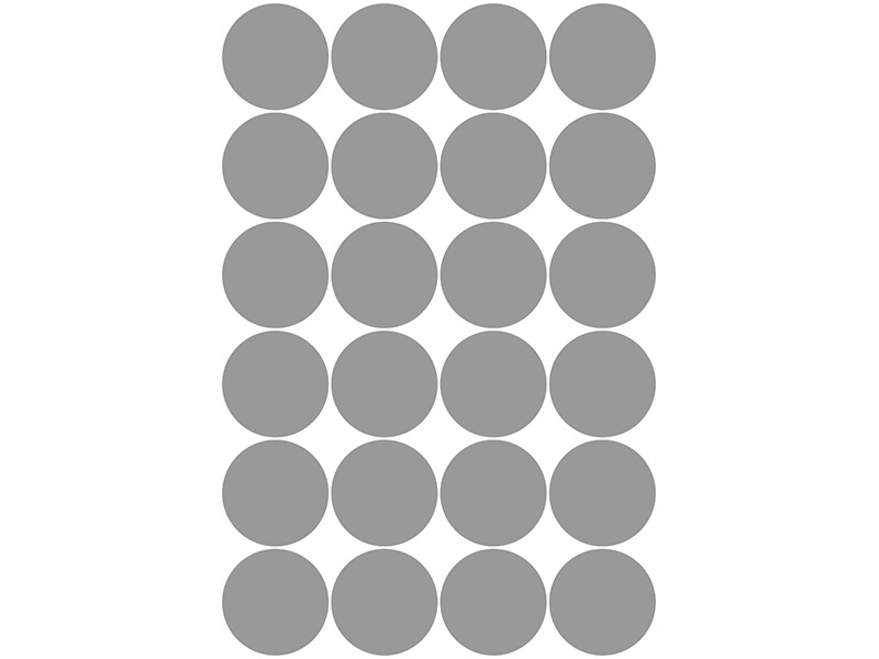 

Naklejki na ścianę kropki kółka srebrne 7cm