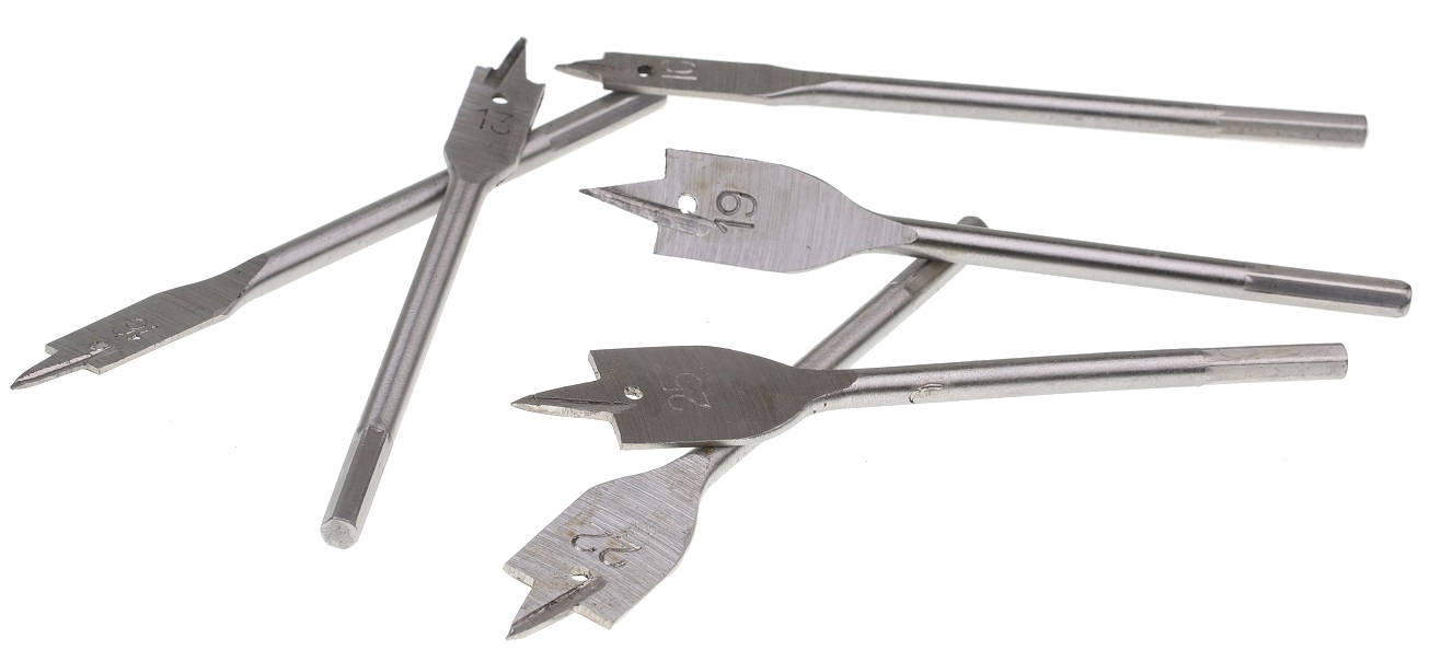 

Wiertła Piórowe Do Drewna Łopatkowe 6 szt Zestaw