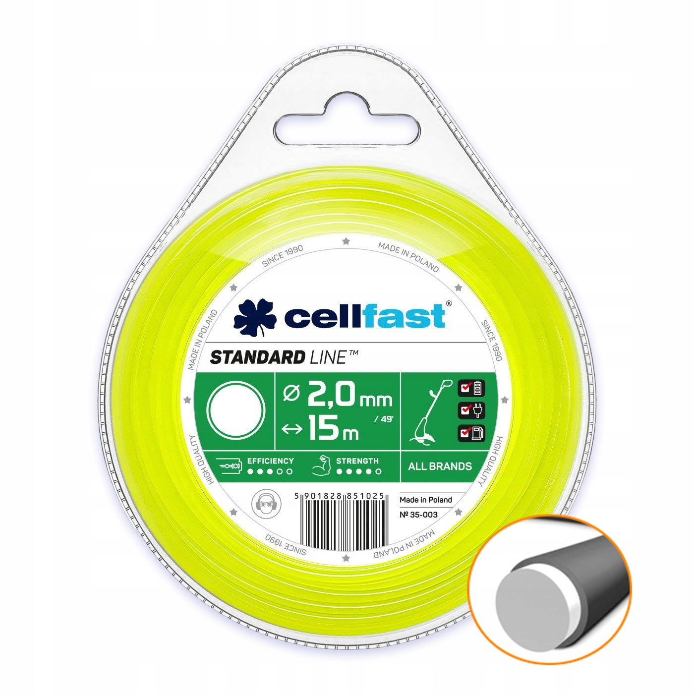

Cellfast Żyłka Do Podkaszarki Okrągła 2.0mmX15mb