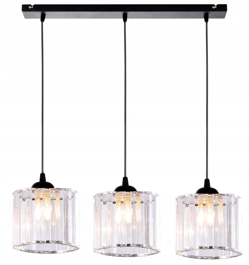

Lampa Wisząca Szkło Kryształ Żyrandol