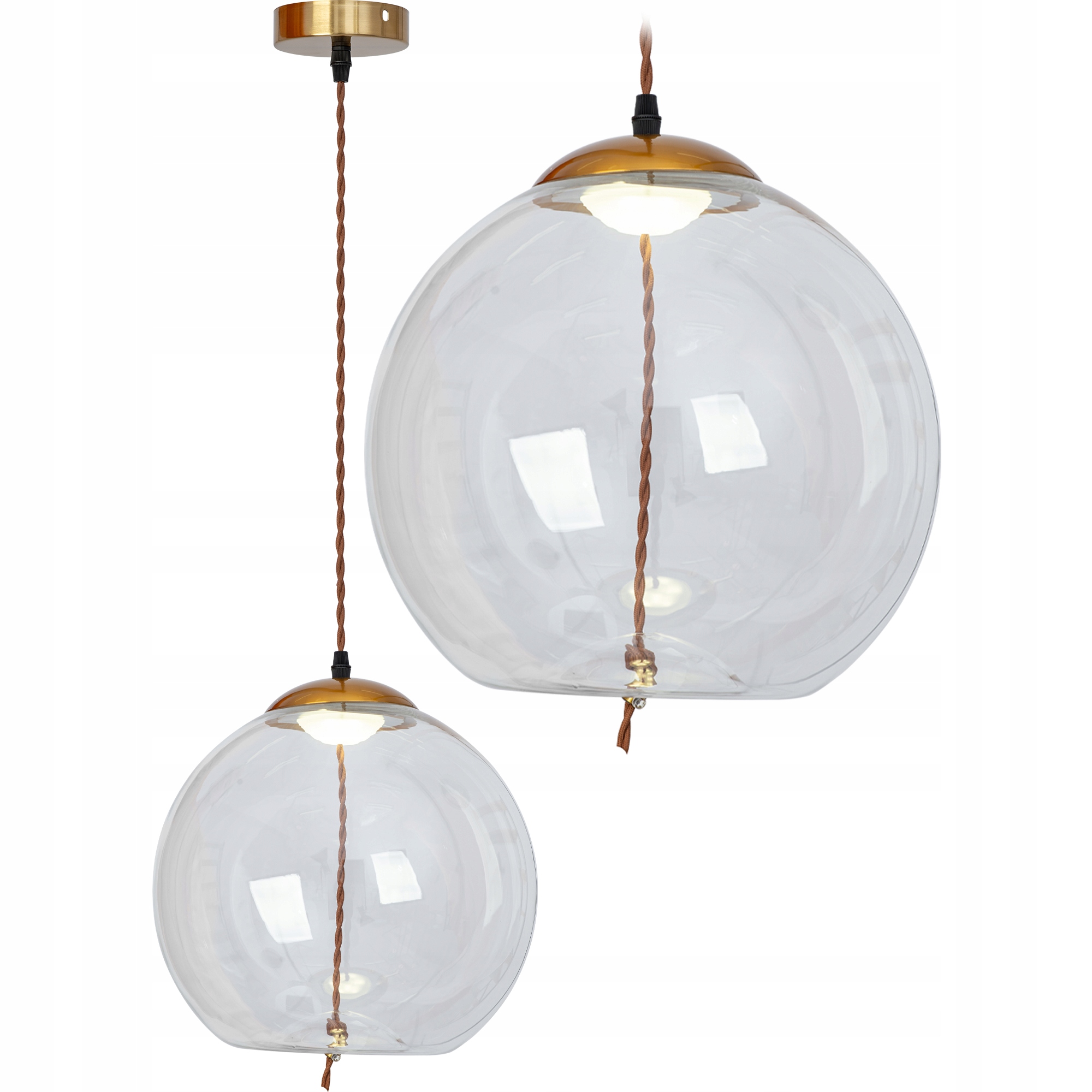 

Lampa Wisząca Led Szklana Nowoczesna Sznur Kolory