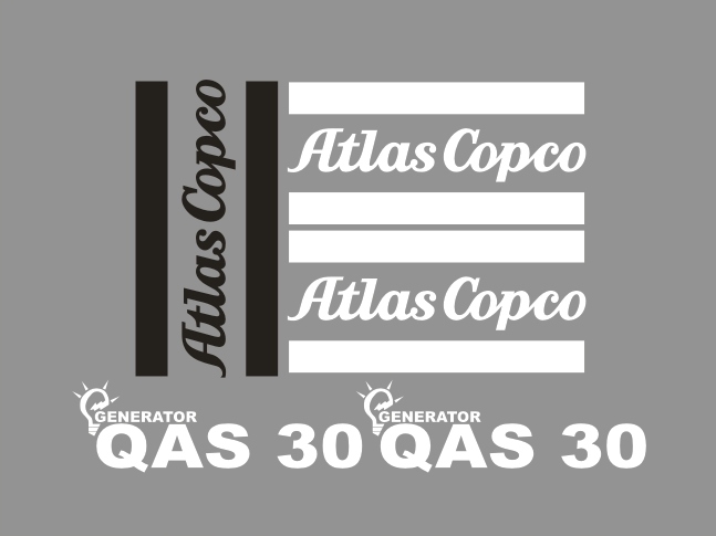 Samolepky samolepka Atlas Copco Qas 30
