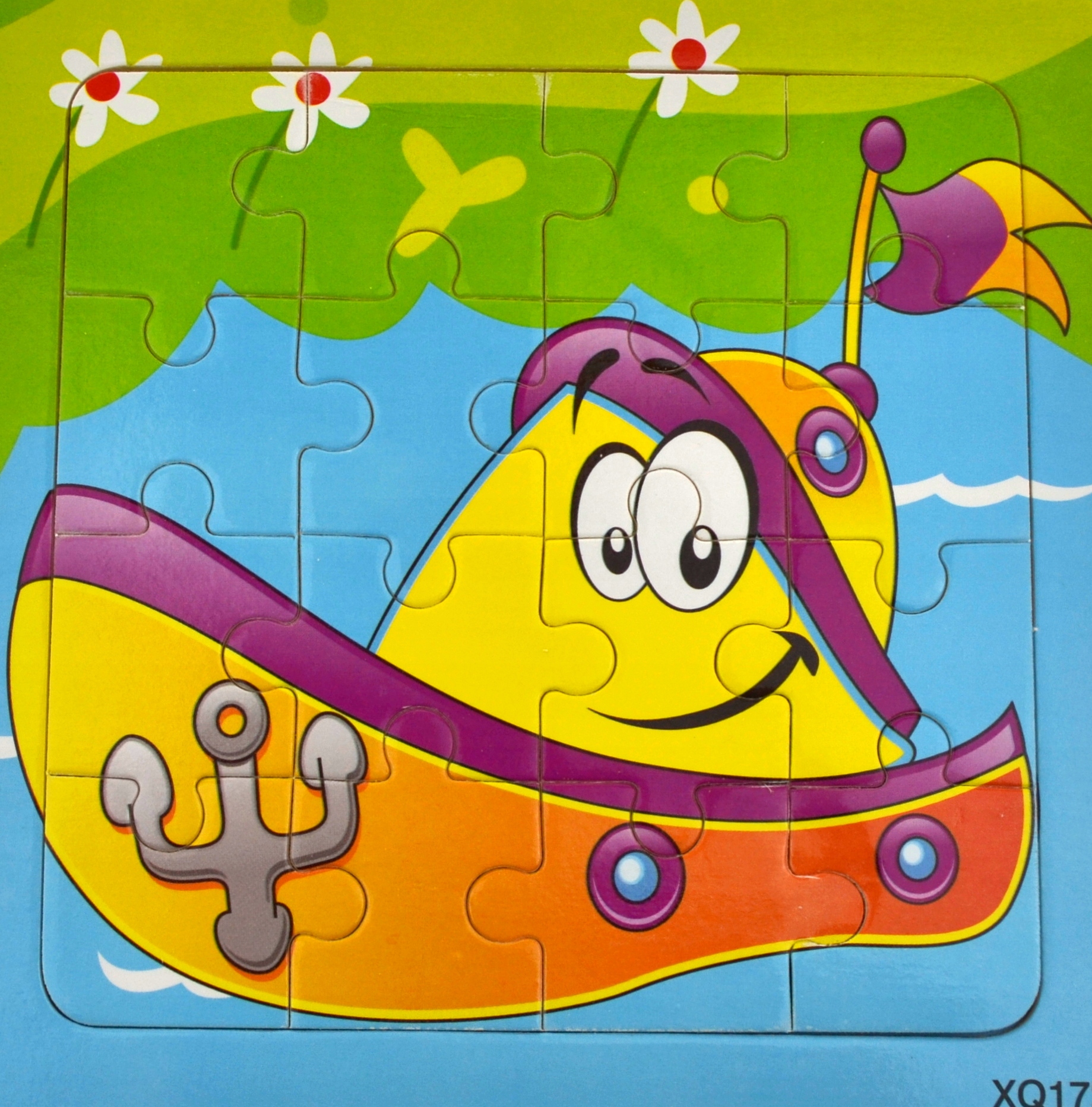 

Edukacyjne Puzzle Drewniane 16 elementów Statek