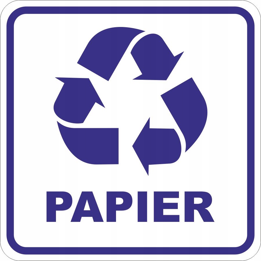 

Naklejka segregacja śmieci odpady papier 13x13