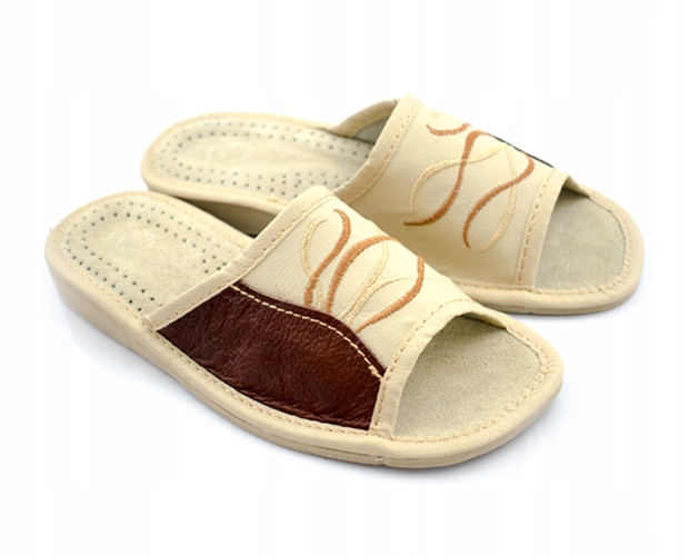 WIOSENNE KAPCIE DAMSKIE SKÓRA LACZKI GÓRALSKIE Rozmiar 39