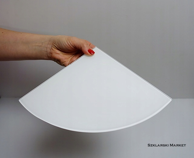 

Półka narożna extra biała lacobel 4mm 25x25 cm