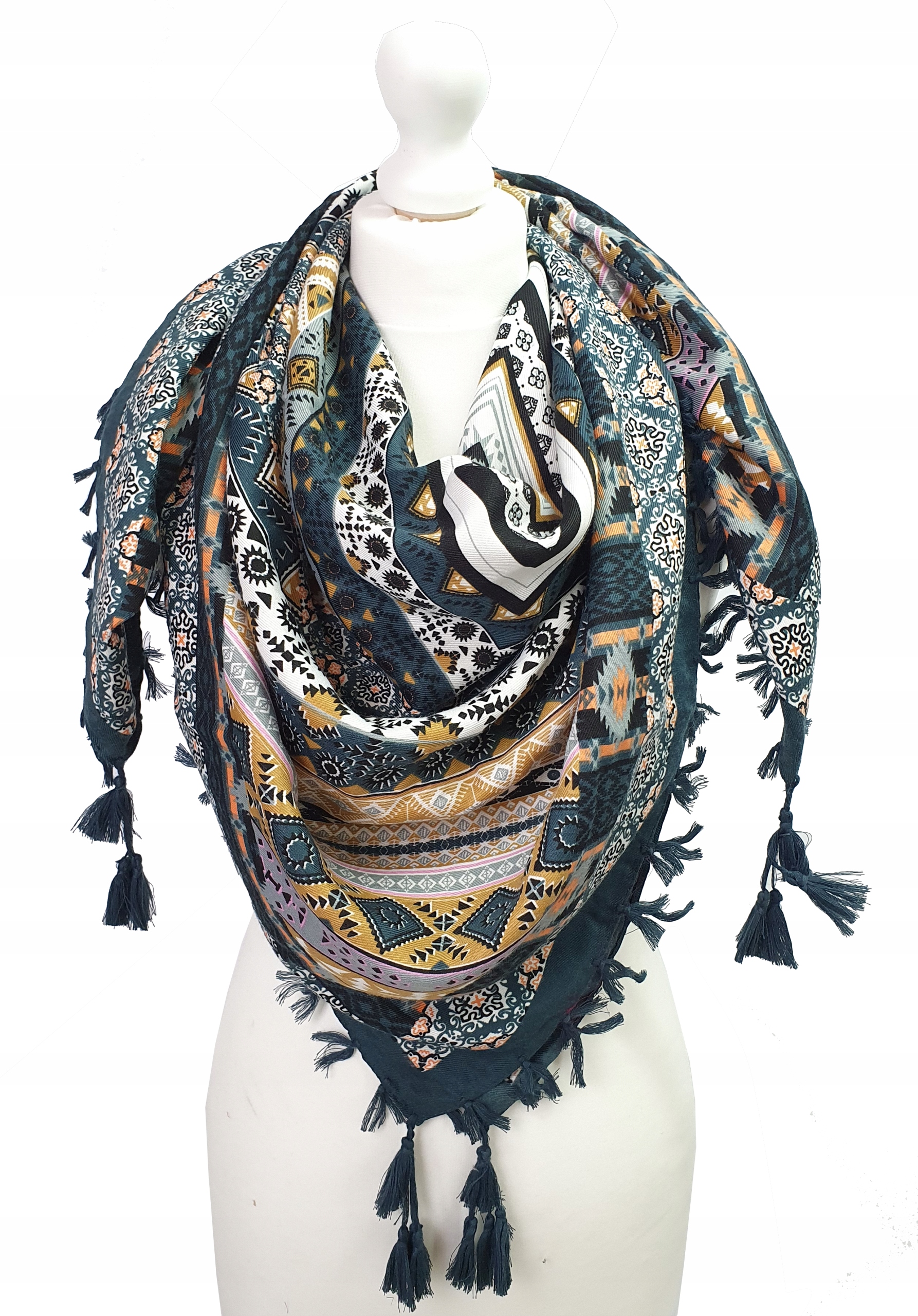 DUŻA LUDOWA CHUSTA GÓRALSKA apaszka folk WZORY