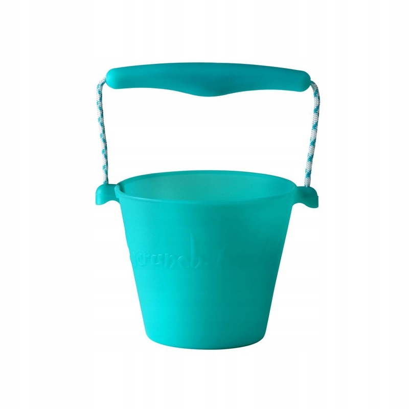 Scrunch Zwijane Wiaderko Silikonowe Turkusowe