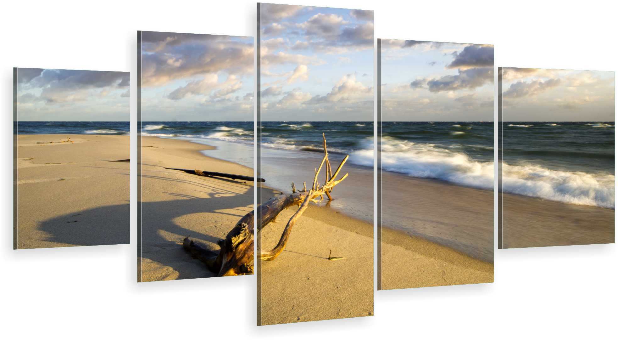 

Tryptyk 5-CZĘŚCI Obraz Fale Nad Bałtykiem Morze