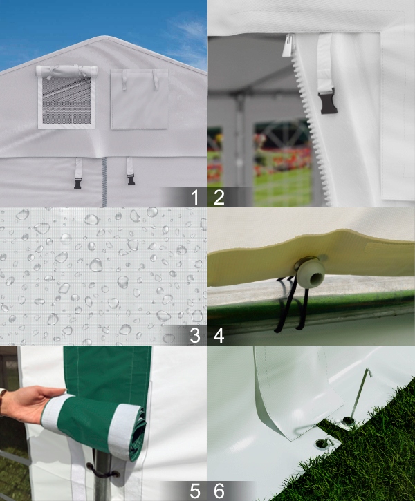 5x6m 2-2,91m Namiot handlowy ogrodowy wzmocniony Typ namiot