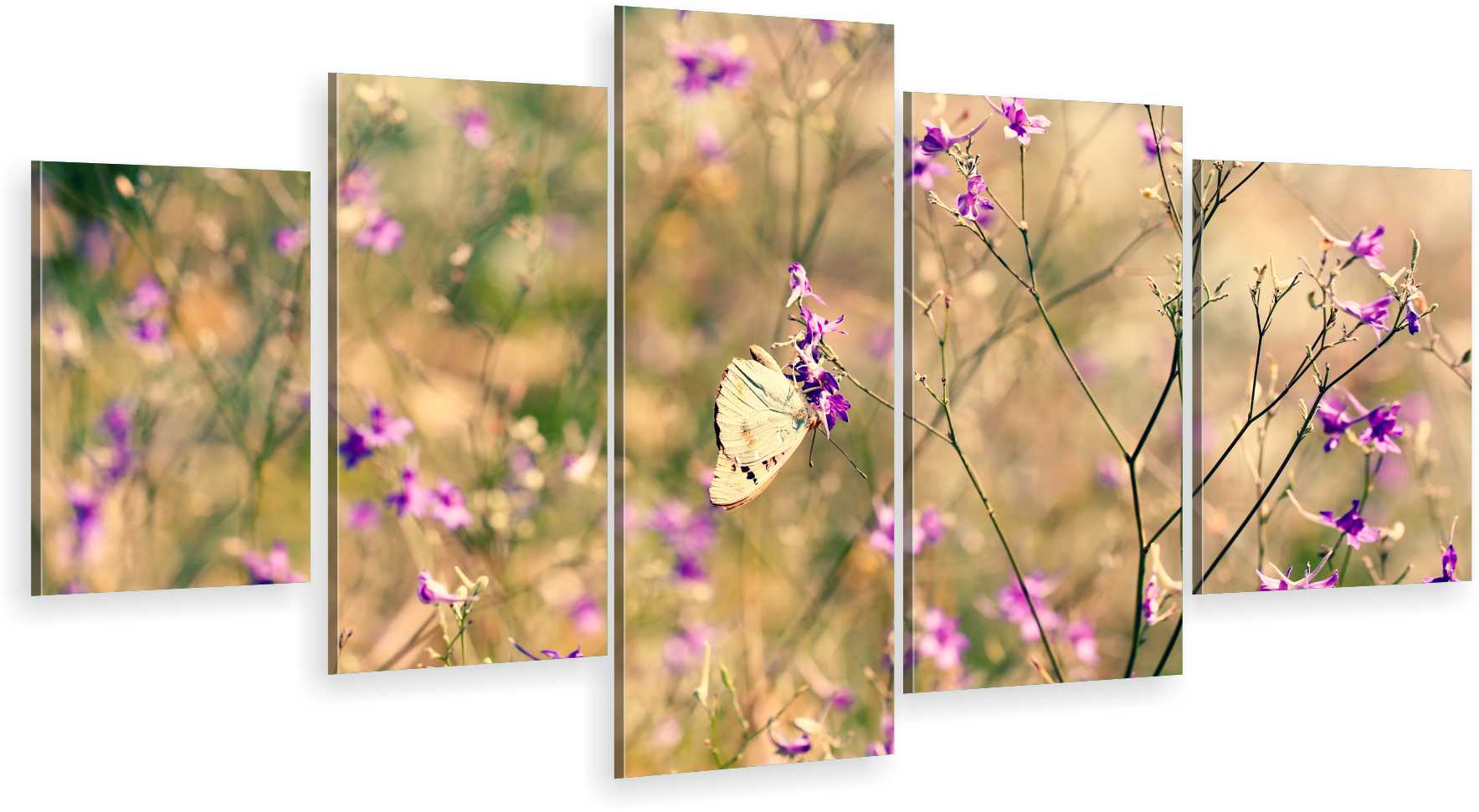 

Tryptyk 5-CZĘŚCI Na Ścianę Natura Motyl 980 Wzorów